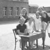 Rozgrywki koszykówkę organizowane dla szkoły przez kl. X 1.4.1968 Elżbieta Kubacka, Ludmiła Perwenis, G. Lewandowska, Zofia Jabłońska, Barbara Kowakska, Anna Teliczan